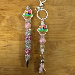 Easter Basket Gift Pen And Keychain 
