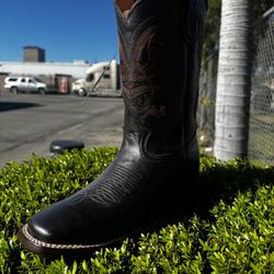 Botas vaqueras negras de piel – Hombre