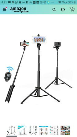 Selfie stick with tripod