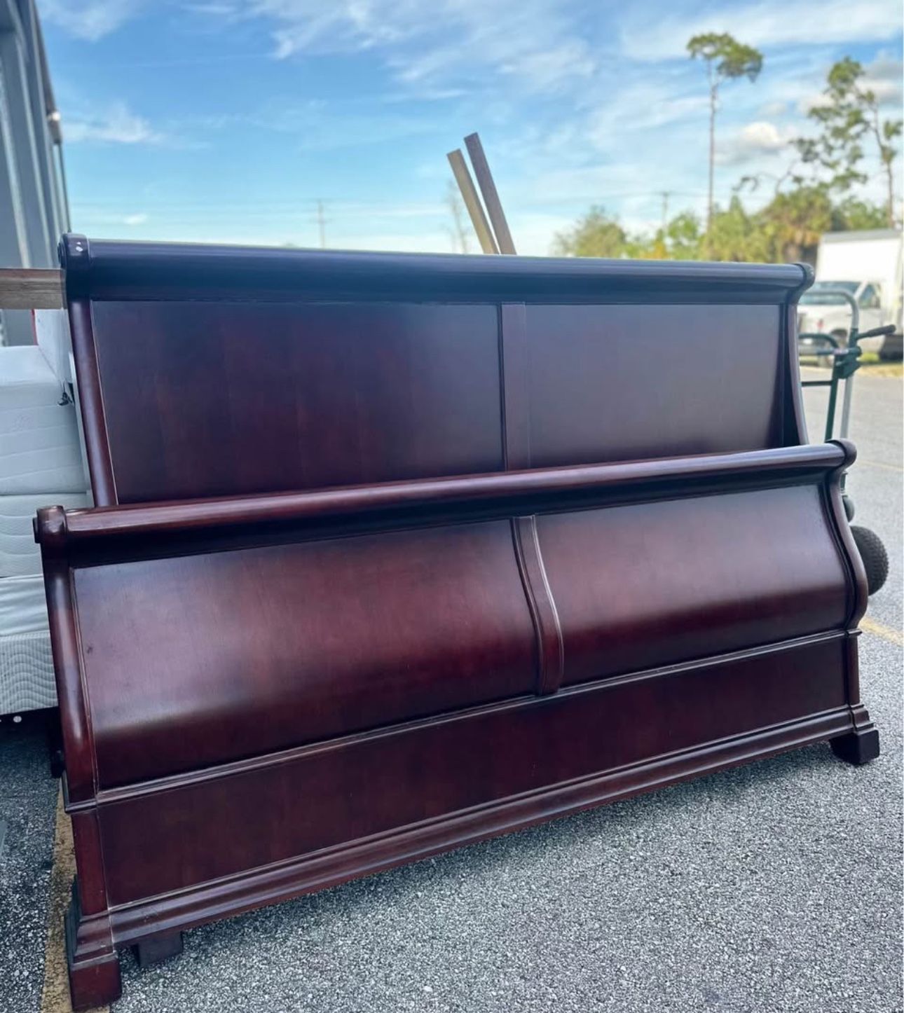 Solid wood King Bed frame