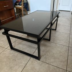 Black Glass top Coffee Table