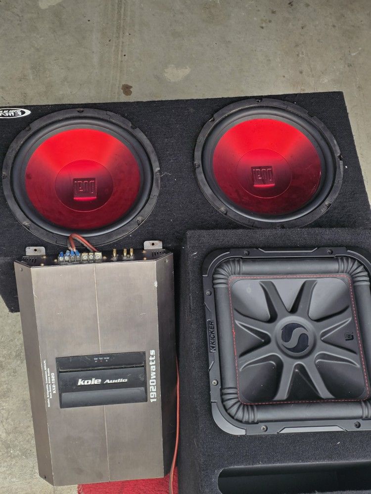 KICKER Subwoofer, DUAL XS 12, AMP KX2 1920 