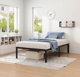 TWIN Black Metal Platform Bed Frame