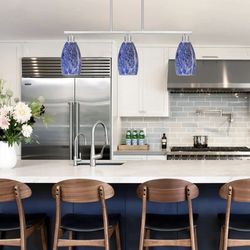 Sky Designer 4.7 Inch Oval Art Glass Lamp Replacement Pendant Lamp Shade, Ceiling Fan Chandelier Globes Shade Light Covers Fixture for Kitchen Island 