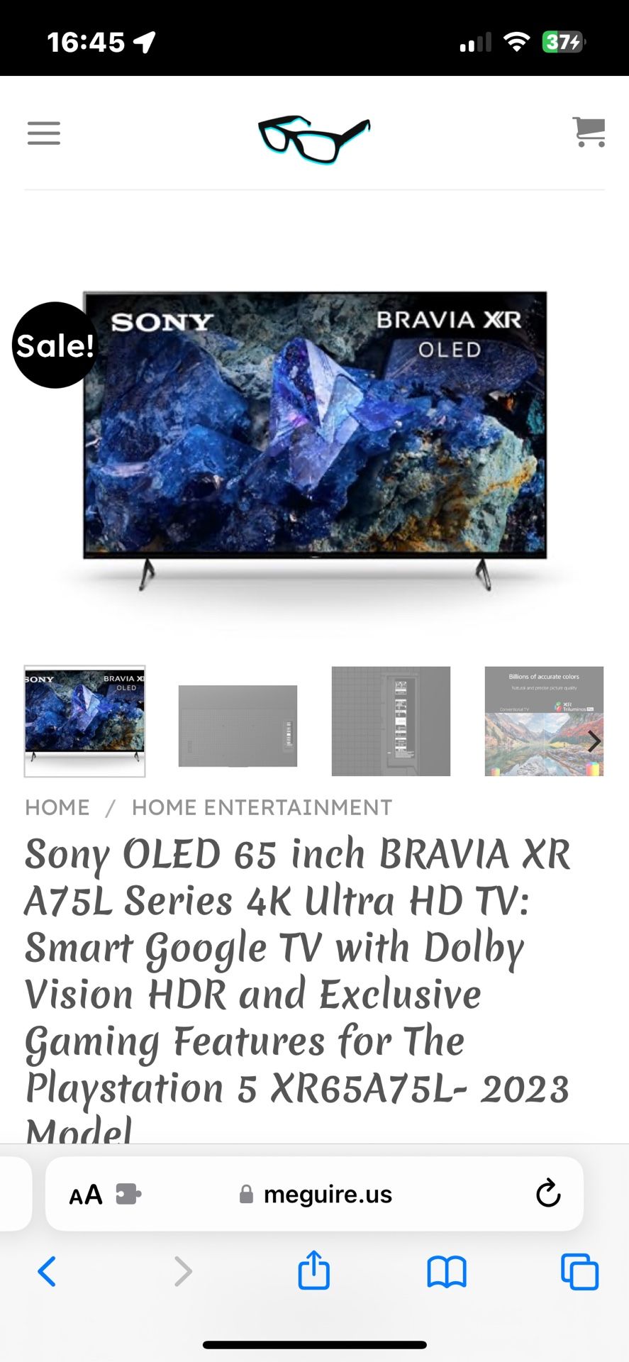 Sony Bravia 65 Inch Tv / Can Ship Also