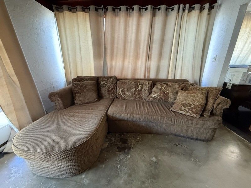 Brown Fabric Sofa