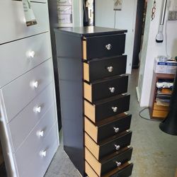 New Black Make Up 8 Drawer Dresser With Diamond 💎 Knobs Available In Other Colors Come Visit Our Store In Paramount 