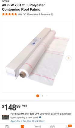 0 in.W x 81 ft. L Polyester Contouring Roof Fabric
