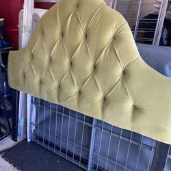 Queen Head Board, Gorgeous Green & Velvety Soft 
