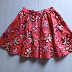Kate Spade ~ Skirt the Rules Girl's Flare Skirt Tiger Lillies Size 10Y 