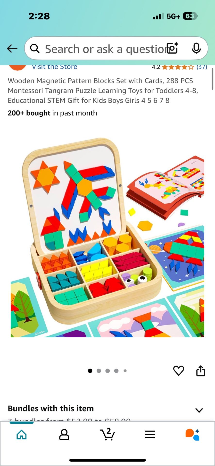 Wooden Magnetic Pattern Blocks Set For Kids 