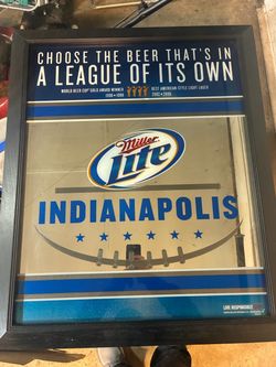 Miller Lite Indianapolis Advertising Mirror Sign