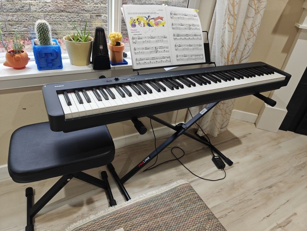 88 Keys Casio Electric Piano With The Pedal Adjustable Bench 