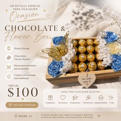 Enternal flower & Chocolate arrangements
