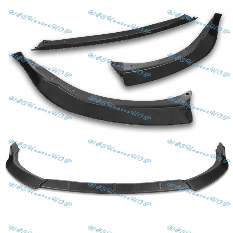 For 2014-2016 Toyota Corolla Base Model Matt Black Front Bumper Body Spoiler Lip -(2-PU-570