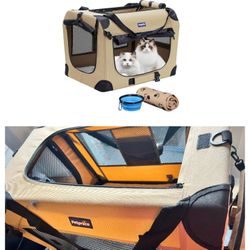 Portable Collapsible Dog Crate, Travel Dog Crate 24x17x17