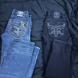 Rock Revival men’s jeans Size 28x30 (waist 28, approx. 30 length) Originally $190+ each