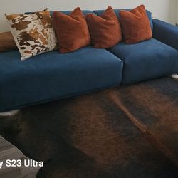 Todd Left Chaise Sofa, Deep Teal Velevet