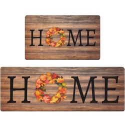 2 Pc Fall Kitchen Rug Mats 