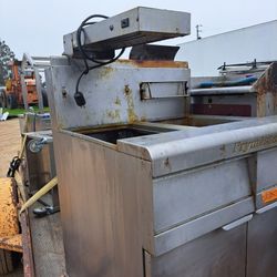 Two Frymaster Fryers with Warmer