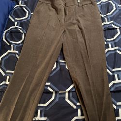 Brown Anne Klein Womens Dress Pants