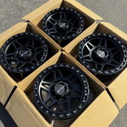 New 8x6.5 Black 17” Method MR312 Wheels Dodge GMC Chevy Ram Ford Silverado Sierra 2500 8 L