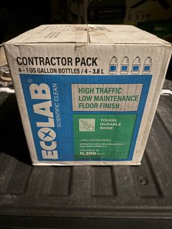 NEW ECOLAB 1 Gal High Traffic Low Maintenance Non-Slip Floor Finish 4-Pack