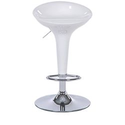 White Bar Stool Bar Chair Counter Height Barstool Adjustable Swivel Kitchen Breakfast Stool Backless Plastic Dining Chair for Home