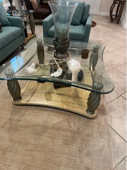 Beautiful Bernhard, Coffee, and Glass side table - excellent condition