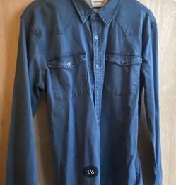 NEVER WORN Topman Snap Button-down - size Large