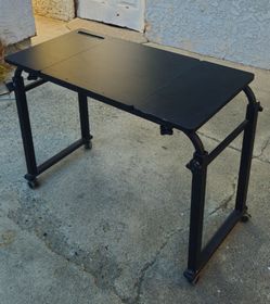 Adjustable Table w/ wheels - Black