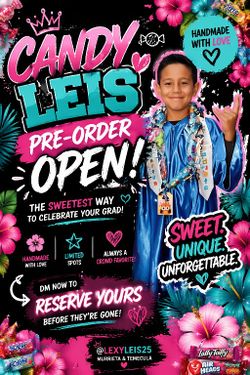 CANDY LEIS GRADUATION FOR SALE