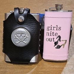 His And Hers Stainless Steel Flasks By Maxam.