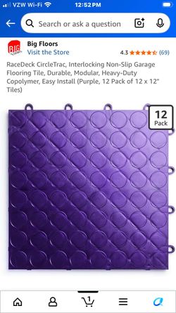 RaceDeck CircleTrac, Interlocking Non-Slip Garage Flooring