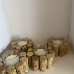 Cork Bottle Candles 