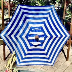 Wooden Umbrella: 7’H x 57”W