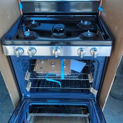 New GE Stainless Steel Gas Stove And Steam Clean oven 