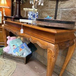 Wood console table