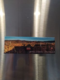 Royal Gorge Colorado Glitter Souvenir Fridge Refrigerator Magnet 5"x1.5" NEW