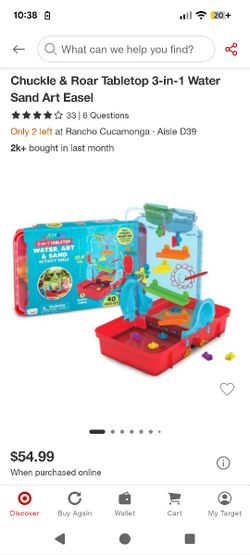 Chuckle & Roar Tabletop 3-in-1 Water Table Sand Art Easel