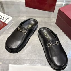 New Calfskin Suede Horsebit Women's Barefoot Mules