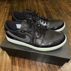 Nike Air Jordan 1 Low G Black Anthracite/Gum Golf Shoes DD9315-005 Size 10.5