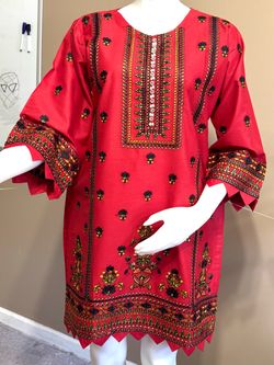 Cotton embroidered kurti