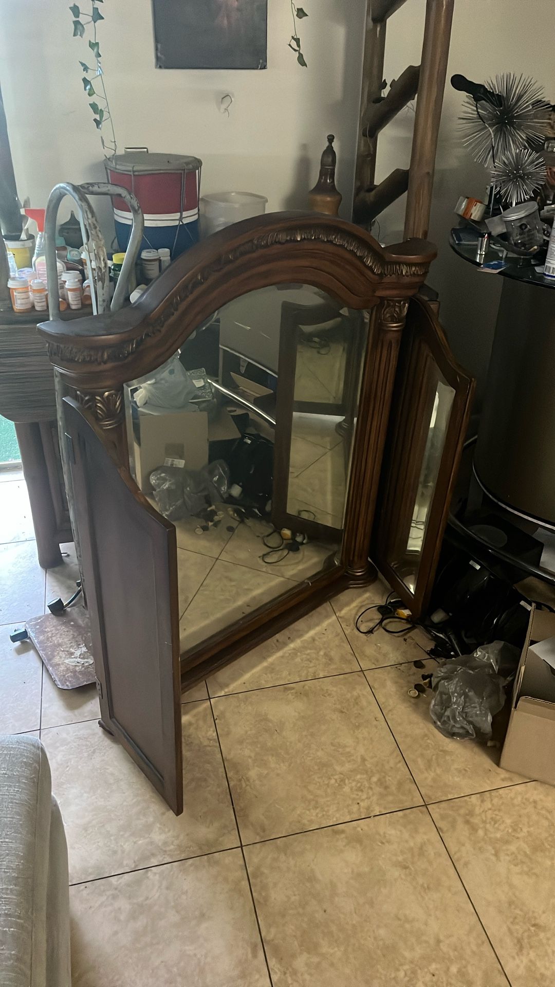 Vintage Wooden Mirror