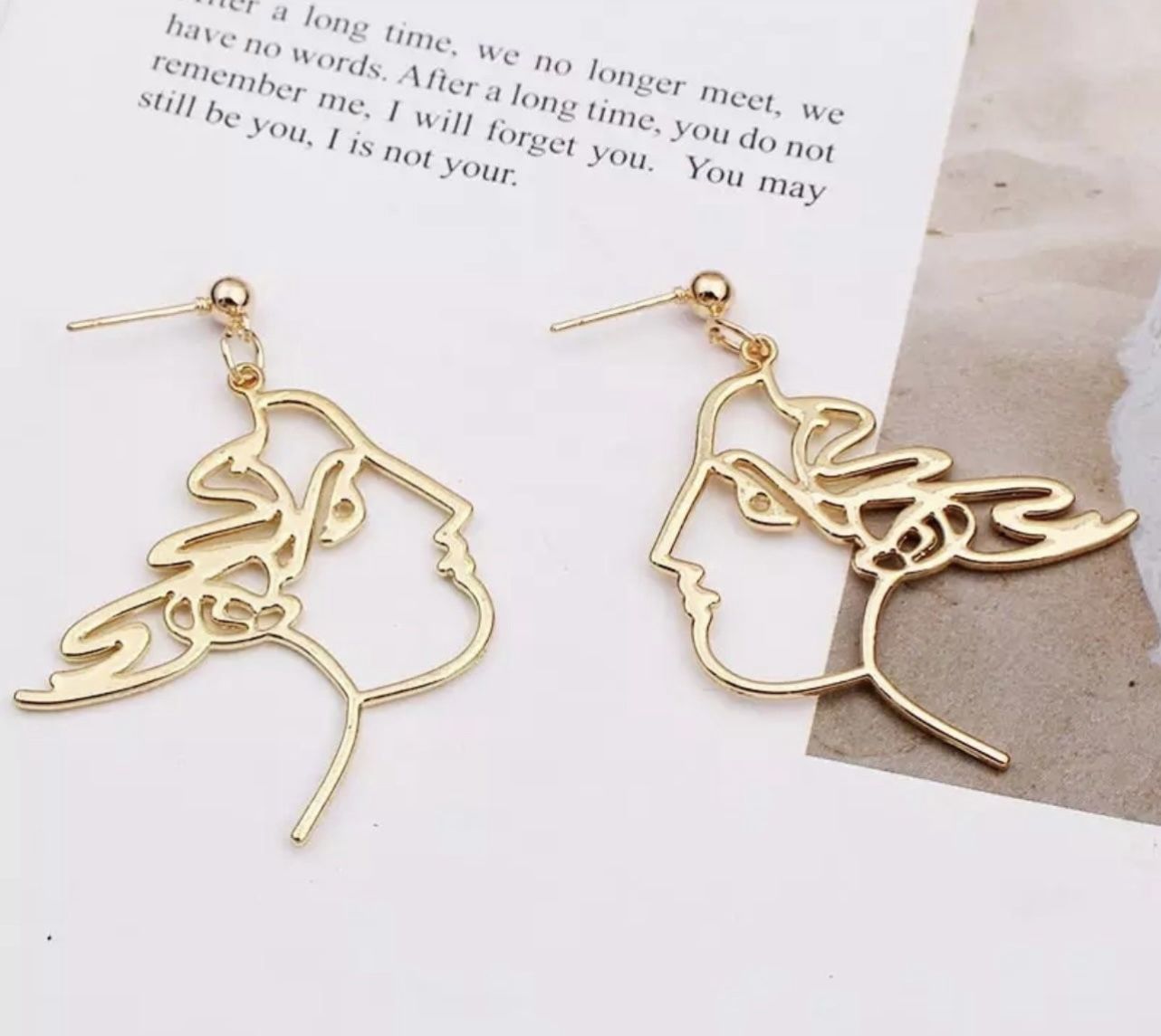 New Face Gold Earrings Jewelry