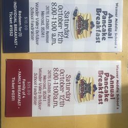 Science Camp Breakfast Tickets 