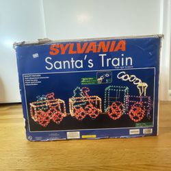 Vintage Sylvania Santa's Train Rope Light Sculpture Christmas Decoration W/ Box