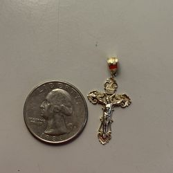 14k gold cross pendant 