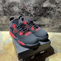 Jordan 4 Red Thunder NEW Black Red (PS) Preschool Size 13.5C