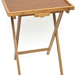 Lipper International Bamboo Lipped Snack Table,